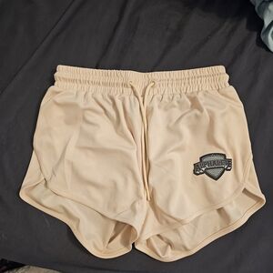Alphalete Light Beige Athletic Drawstring Shorts